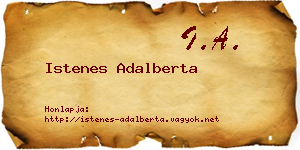 Istenes Adalberta névjegykártya